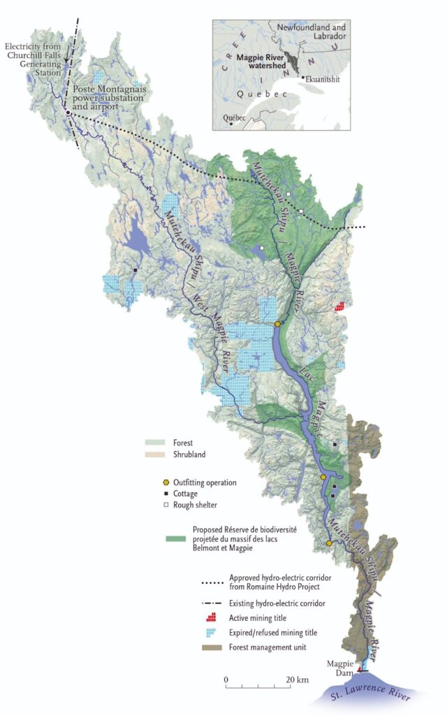 Map of the Magpie River/Mutehekau Shipu