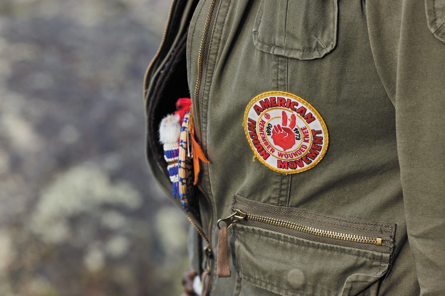 Patch commemorating the Wounded Knee Occupation