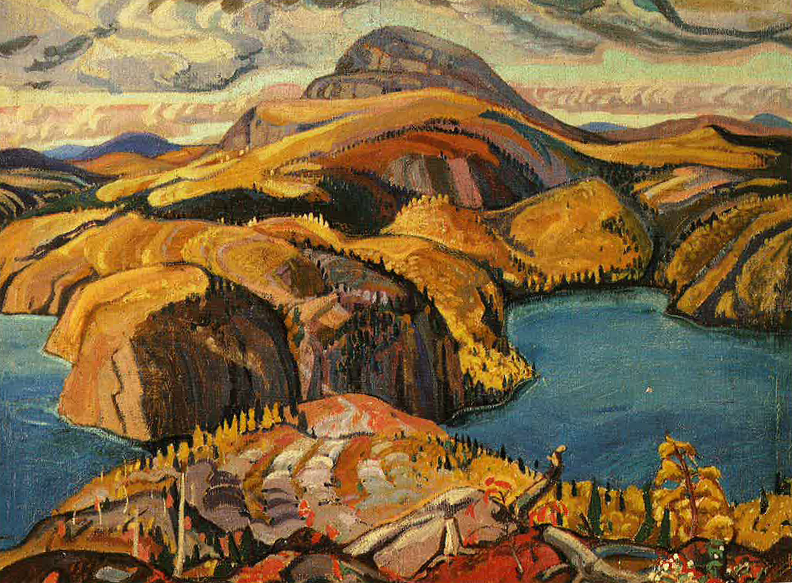 october_on_north_shore_arthur_lismer Painting by Arthur Lismer c.1927